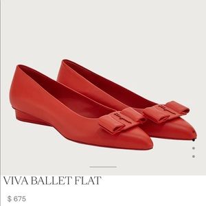 Ferragammo red ballet flats